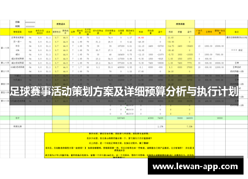 足球赛事活动策划方案及详细预算分析与执行计划